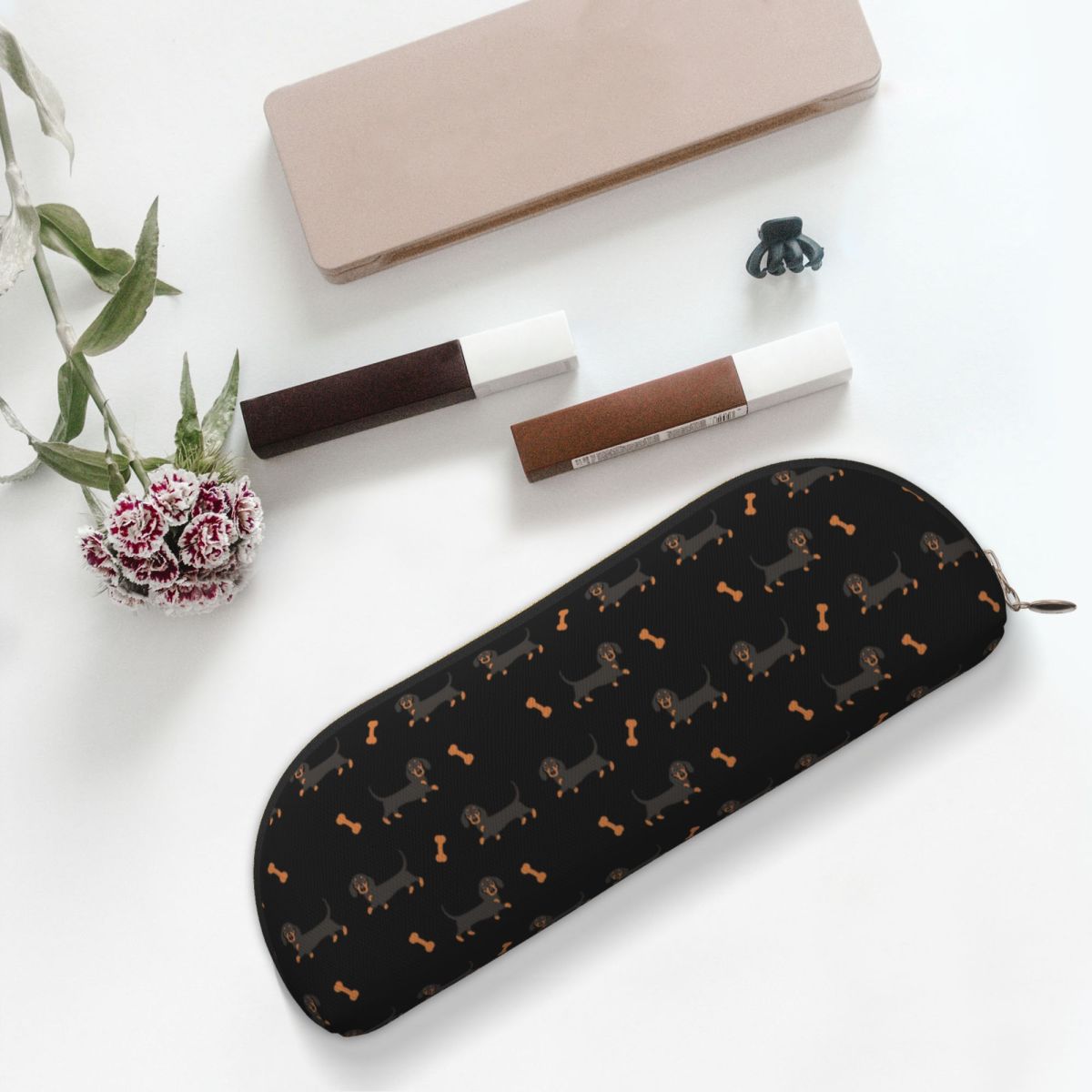 Tan Stationery & Office Supply - Black And Tan Dachshund Sausage Dog