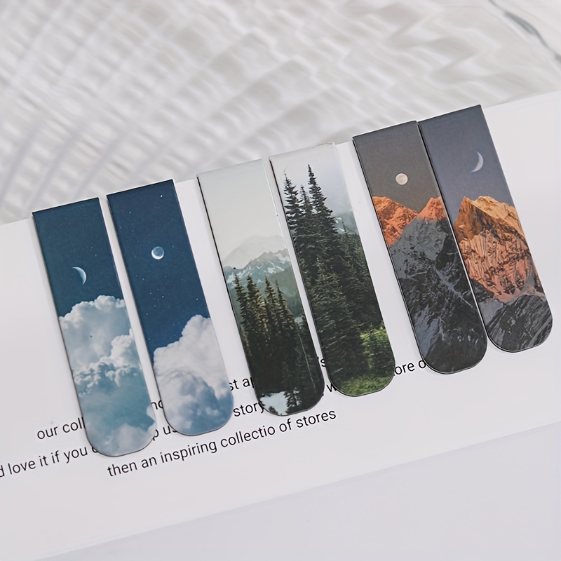 Bookmark Magnetic Clip - 2pcs Landscape Themed Magnetic Bookmarks Magnet