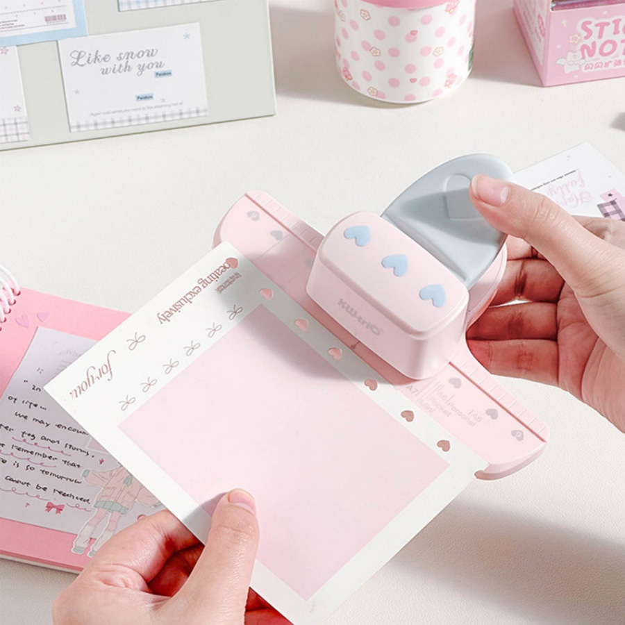 Paper Punch 3 Hole - Love Shape 3 Hole Punch 4mm