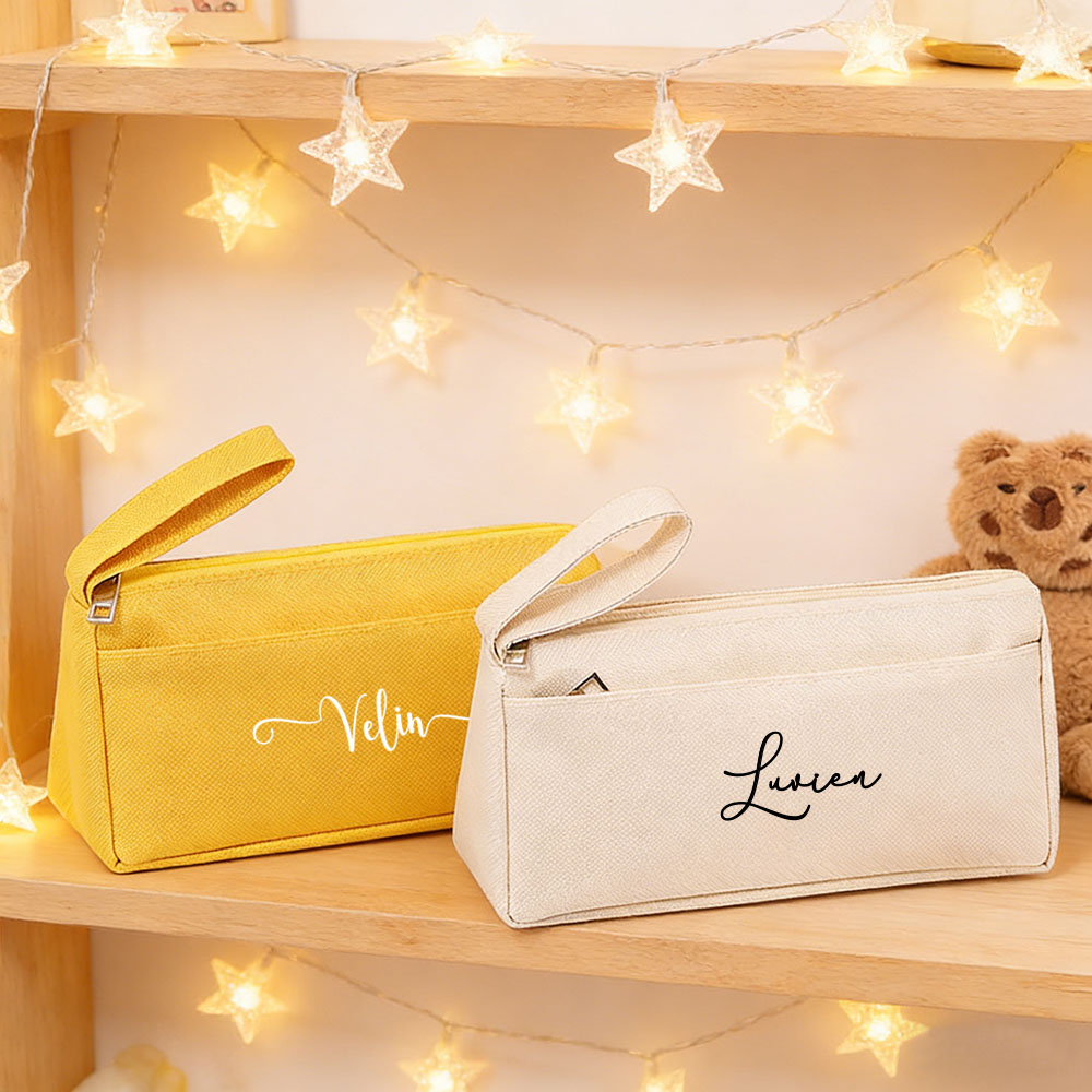 Office Stationery And Supply - Personalized double-layer pencil bag,large-capacity customized,simple pencil
