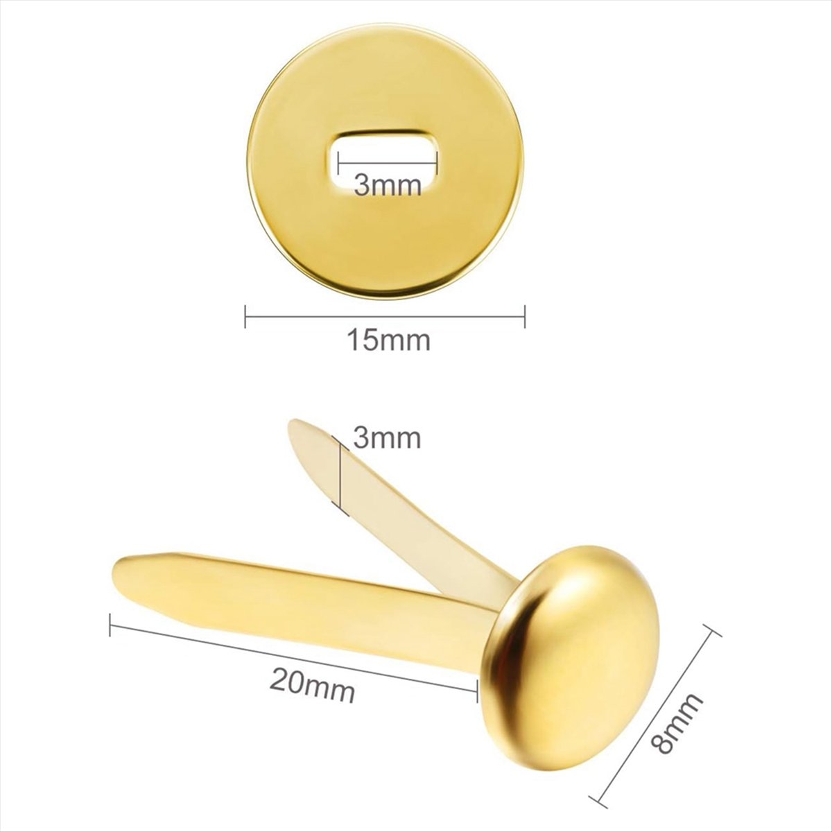 Paper Punch 3 Hole - A78I 300 Pieces 3/4 Inch Brass
