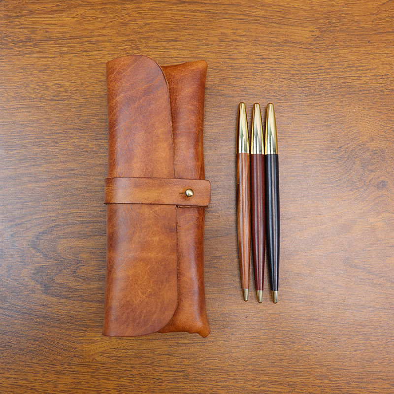 Tan Stationery & Office Supply - Korean Style Vintage Vegetable Tanned Leather