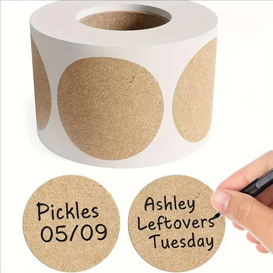 Sticker Label Roll - 500 Pcs / 1 Roll ，kraft