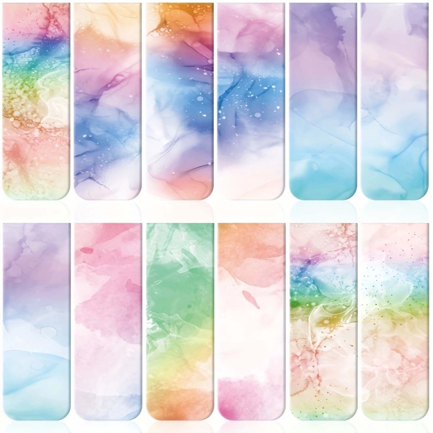 Bookmark Magnetic Clip - 12 pcs Artistic Ink Illustration Magnetic