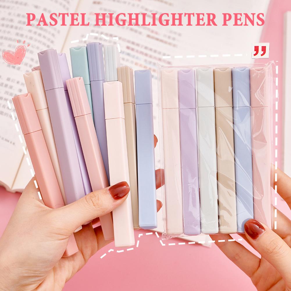 Highlighter Set Pastel - Colorful Highlighters 6pcs Pastel Highlighter Pen