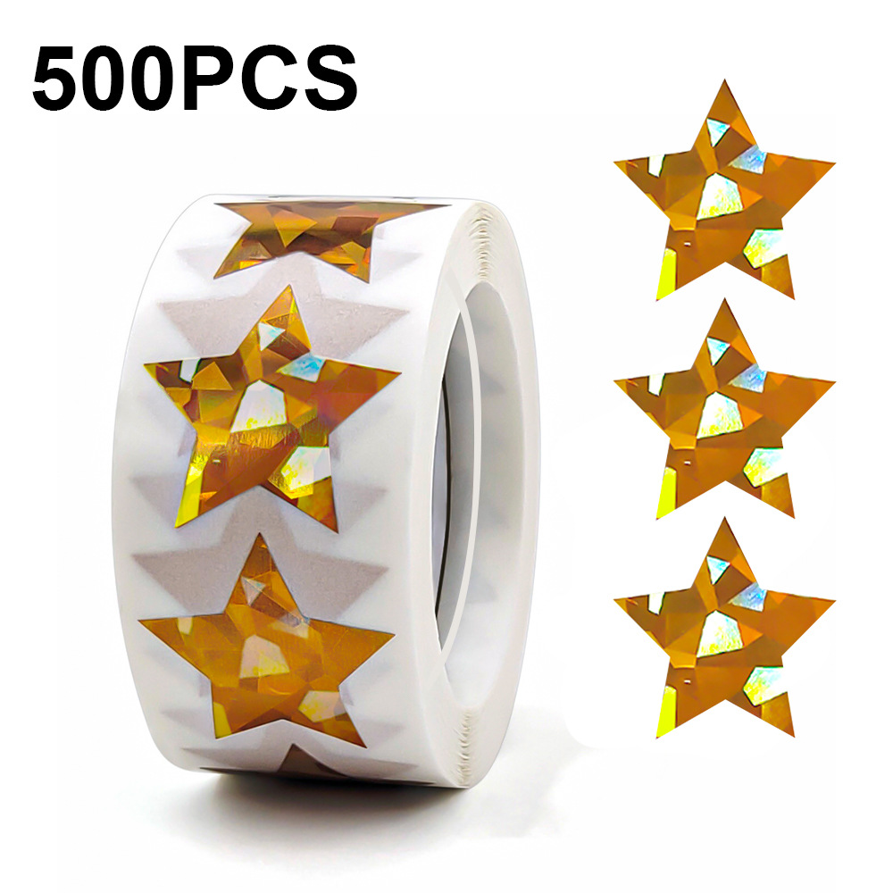 JCAC 500pcs/roll 1 Inch Hologr - Sticker Label Roll 评论和价格