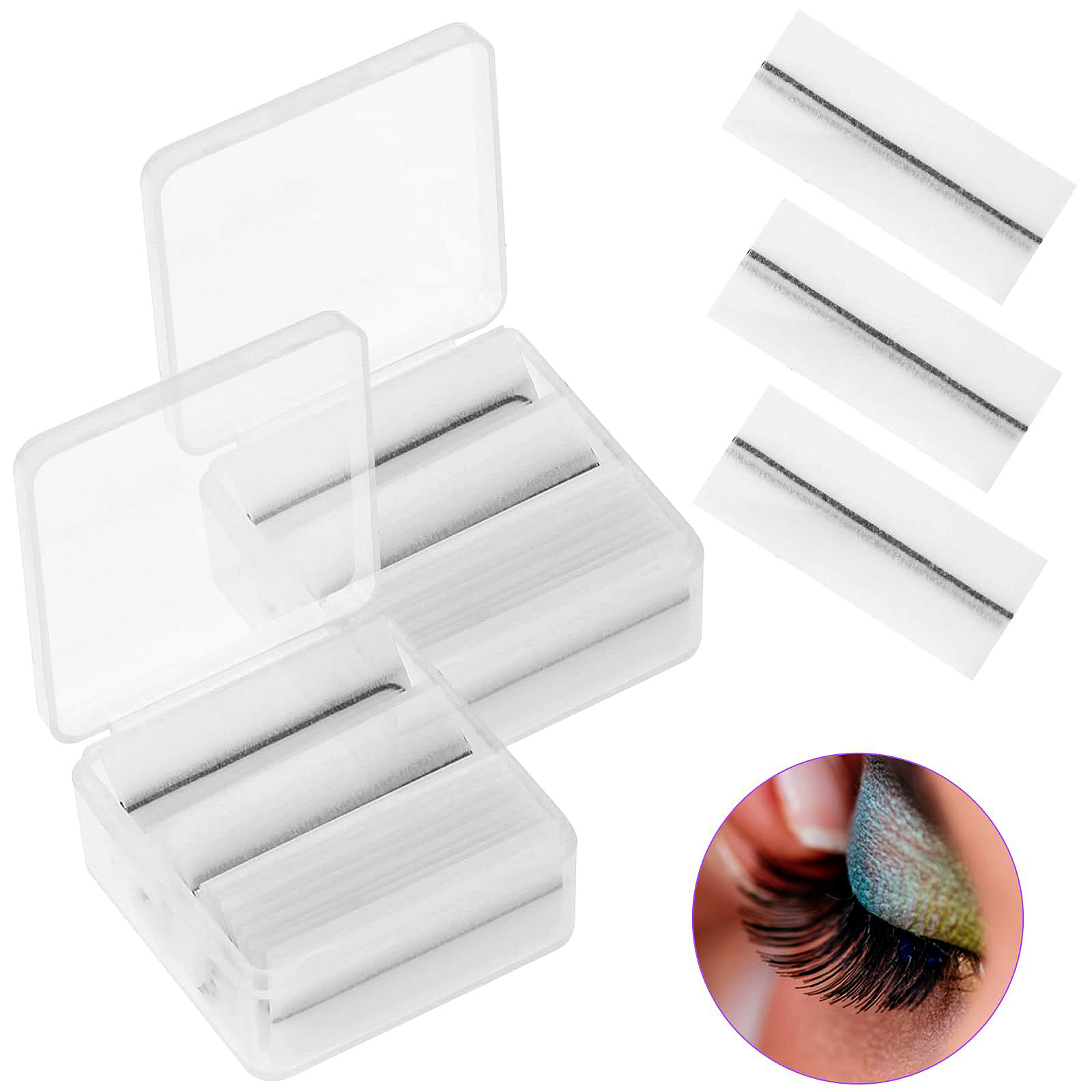 80PCS Eyelash Adhesive Strips, - Glue Stick Pack 评论和价格