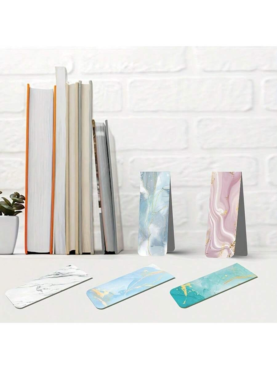 10pcs Assorted Marble Design M - Bookmark Magnetic Clip 评论和价格