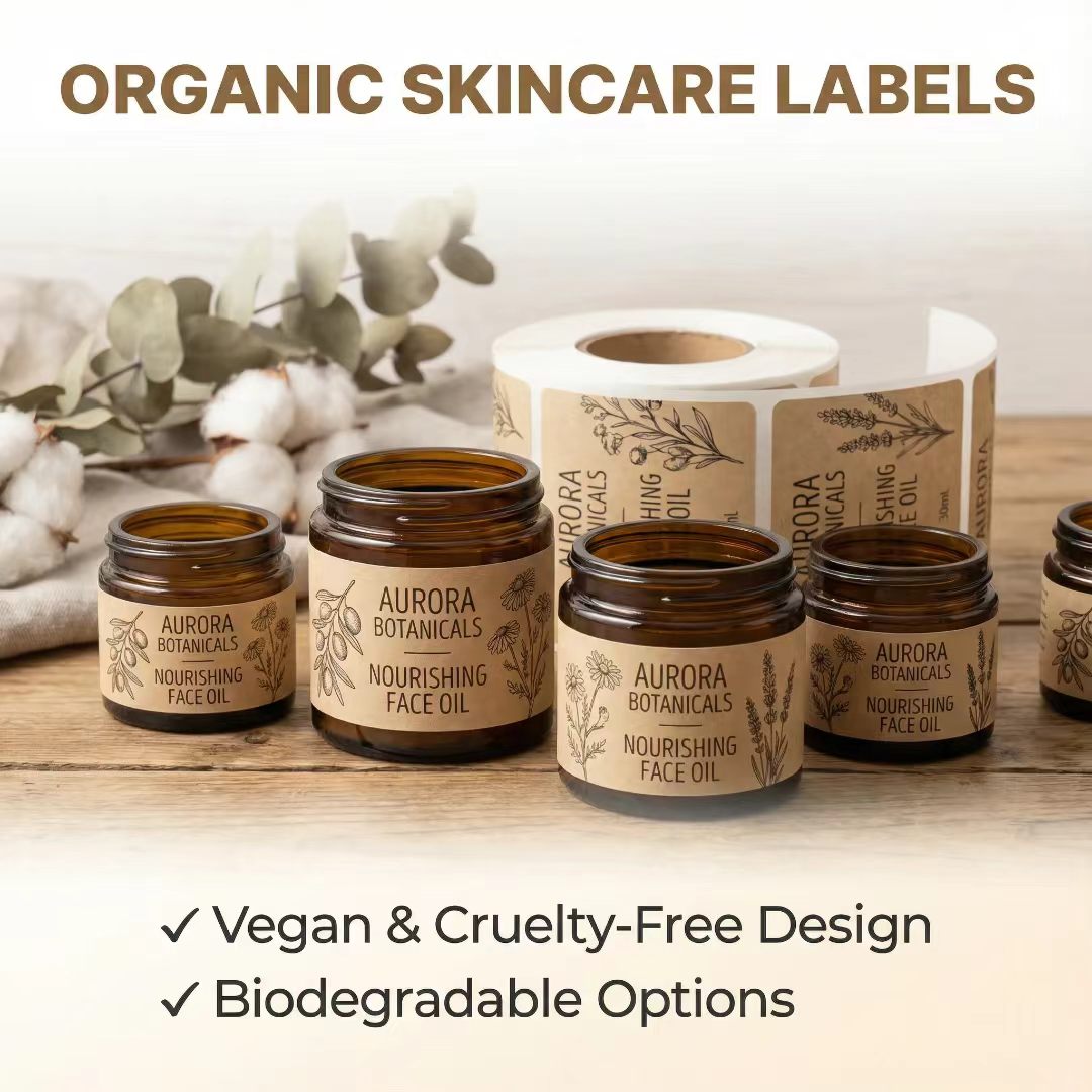 Custom Eco-Friendly Kraft Pape - Sticker Label Roll 评论和价格