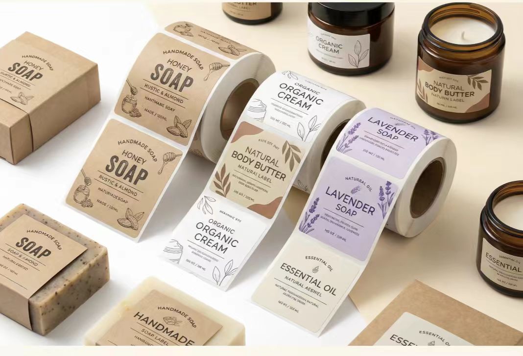 Custom Eco-Friendly Kraft Pape - Sticker Label Roll 评论和价格