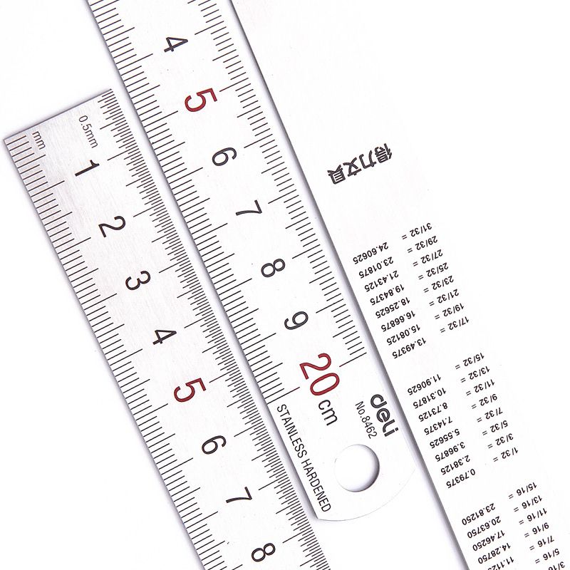 Deli 20cm Stainless Steel Meta - Stationery Office And School Supply Stores 评论和价格