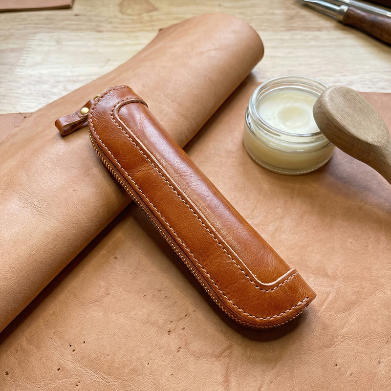 Vintage vegetable-tanned Leath - Tan Stationery & Office Supply 评论和价格