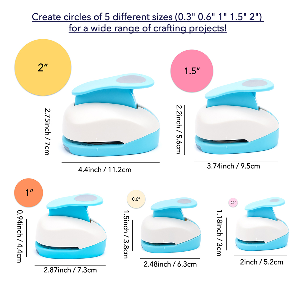 Circle Paper Cutter for Crafts - Paper Punch 3 Hole 评论和价格