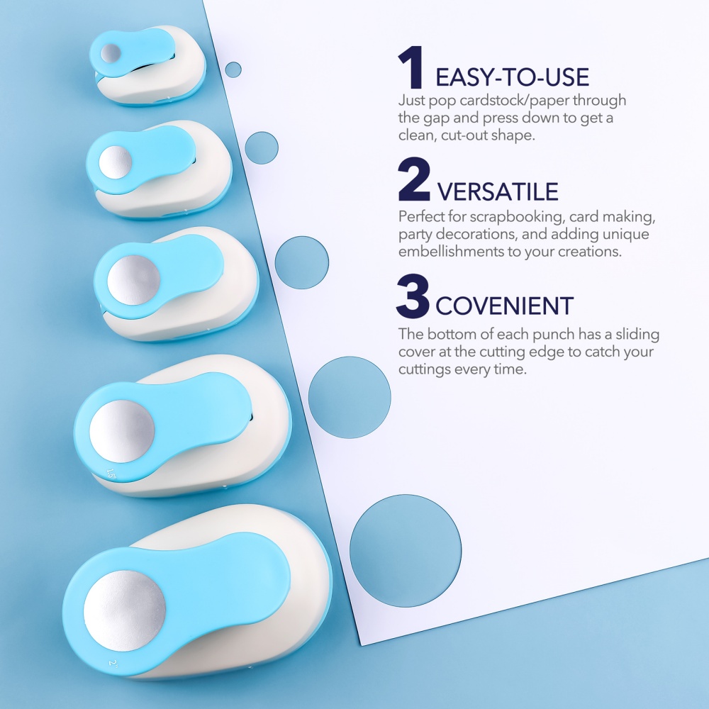 Circle Paper Cutter for Crafts - Paper Punch 3 Hole 评论和价格