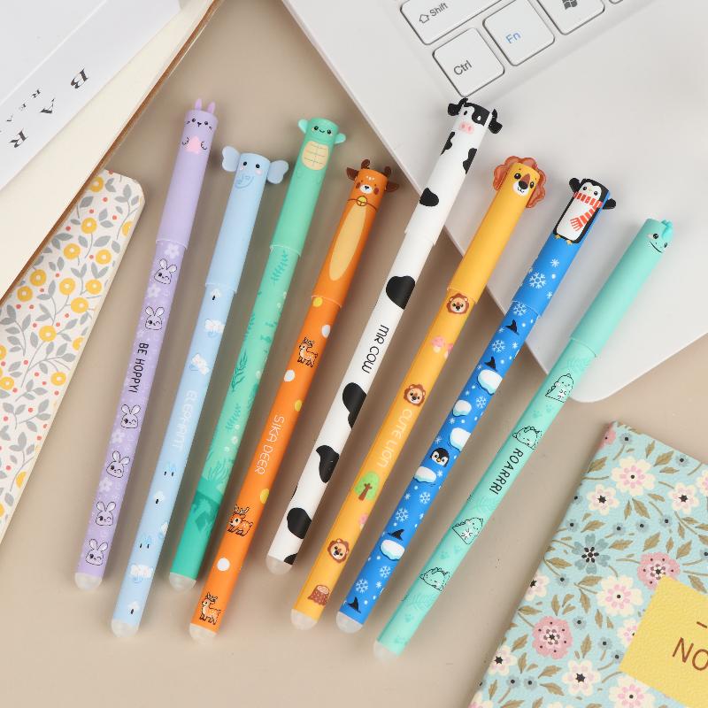 8Pcs Cartoon Animal Erasable G - Supply Of Office Stationery 评论和价格