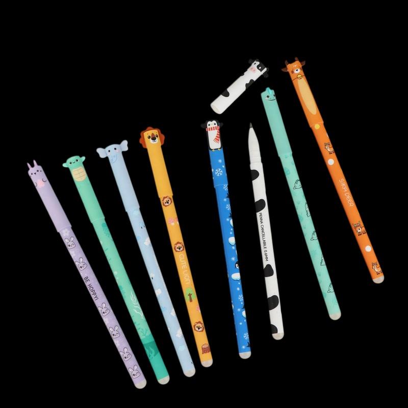 8Pcs Cartoon Animal Erasable G - Supply Of Office Stationery 评论和价格