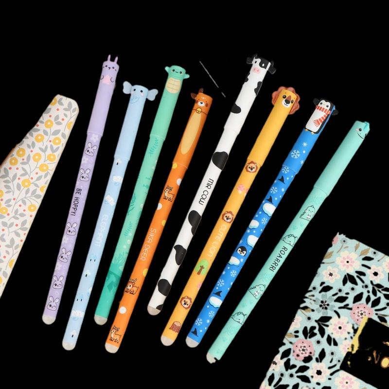8Pcs Cartoon Animal Erasable G - Supply Of Office Stationery 评论和价格
