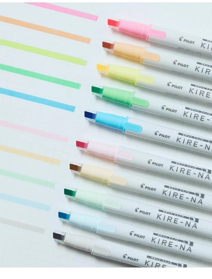 PILOT KIRE-NA Highlighter Pen  - Highlighter Set Pastel 评论和价格