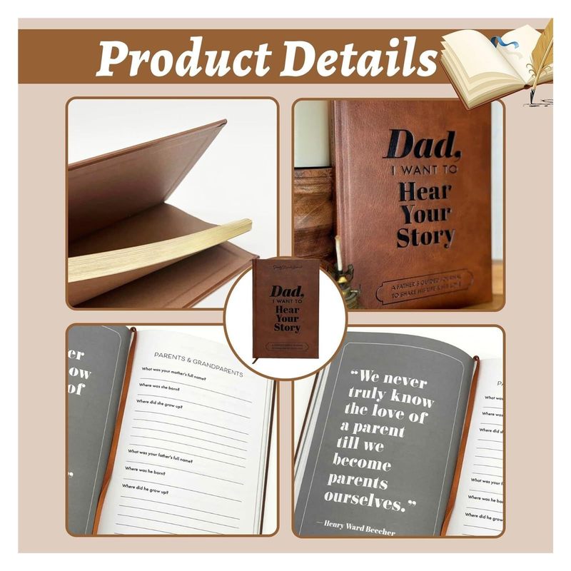 Dad I Want to Hear Your Story  - Journal Leather Hardcover 评论和价格