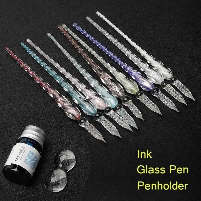 Colored Crystal Glass Dip Pen  - Fountain Pen Ink 评论和价格