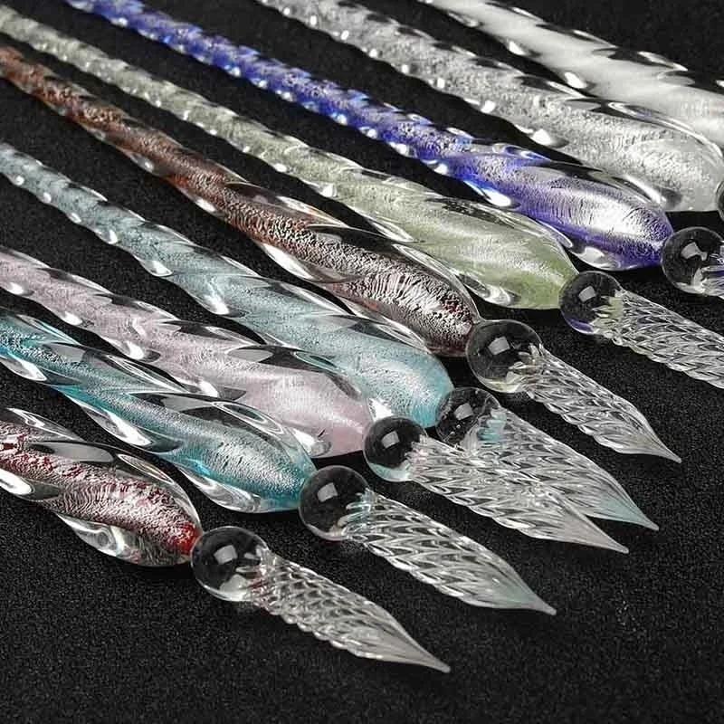 Colored Crystal Glass Dip Pen  - Fountain Pen Ink 评论和价格