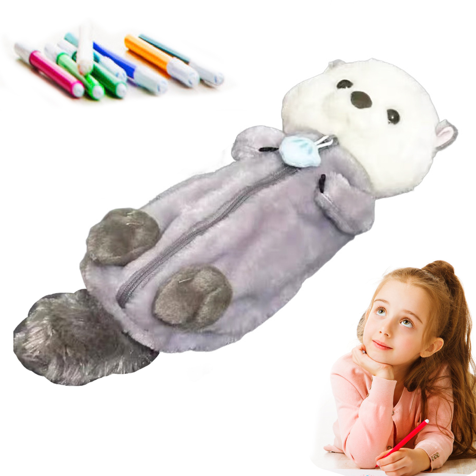 Creative Plush Toy Pencil Case - Stationery Supply 评论和价格