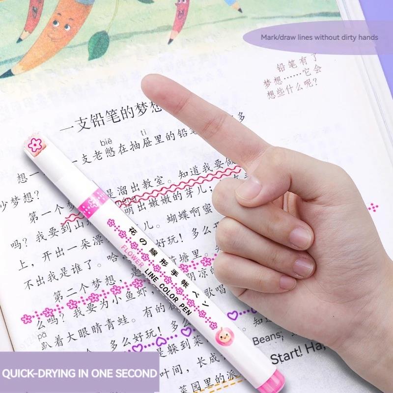 6Pcs/Set Colored Curve Pen Flo - Highlighter Set Pastel 评论和价格