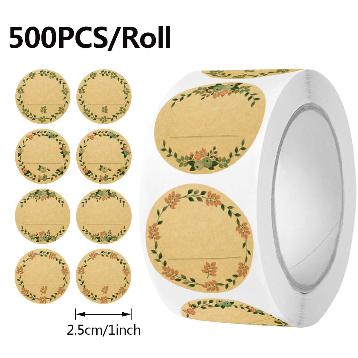 JCAC 500pcs/roll Blank Writabl - Sticker Label Roll 评论和价格