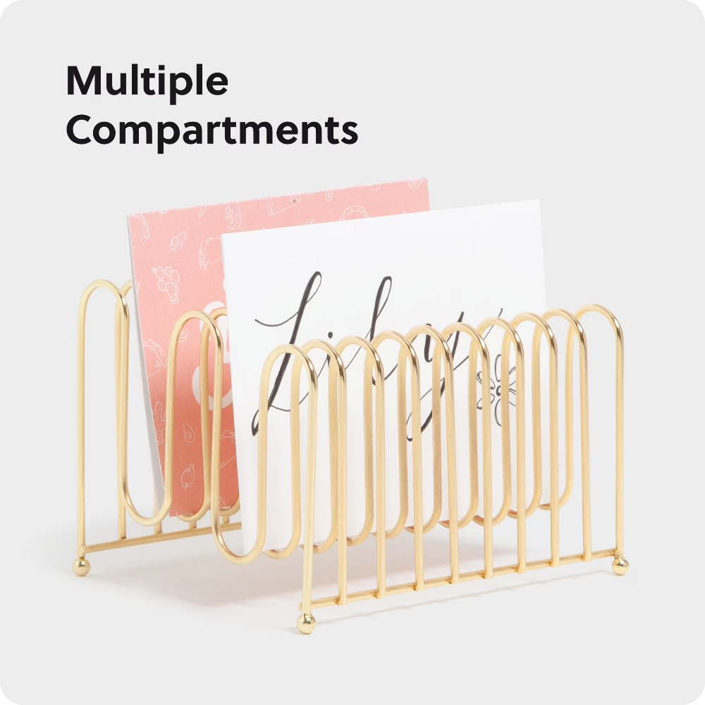 Bent Wire Desk Organizer Lette - Office Stationery And Supply 评论和价格