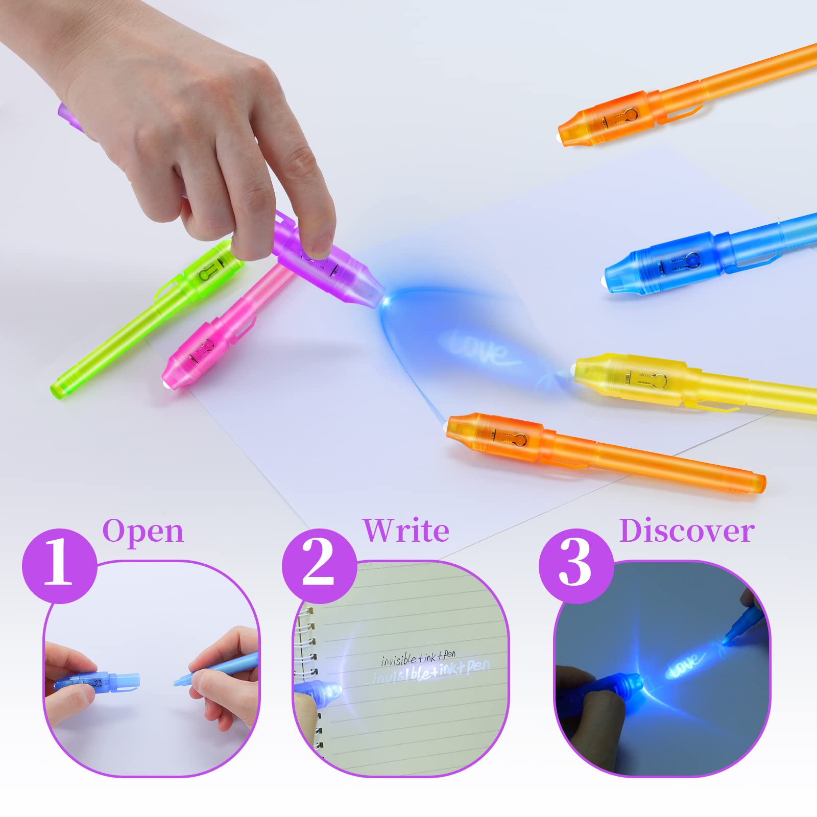 10pcs Invisible Ink Pen Magic  - Highlighter Set Pastel 评论和价格