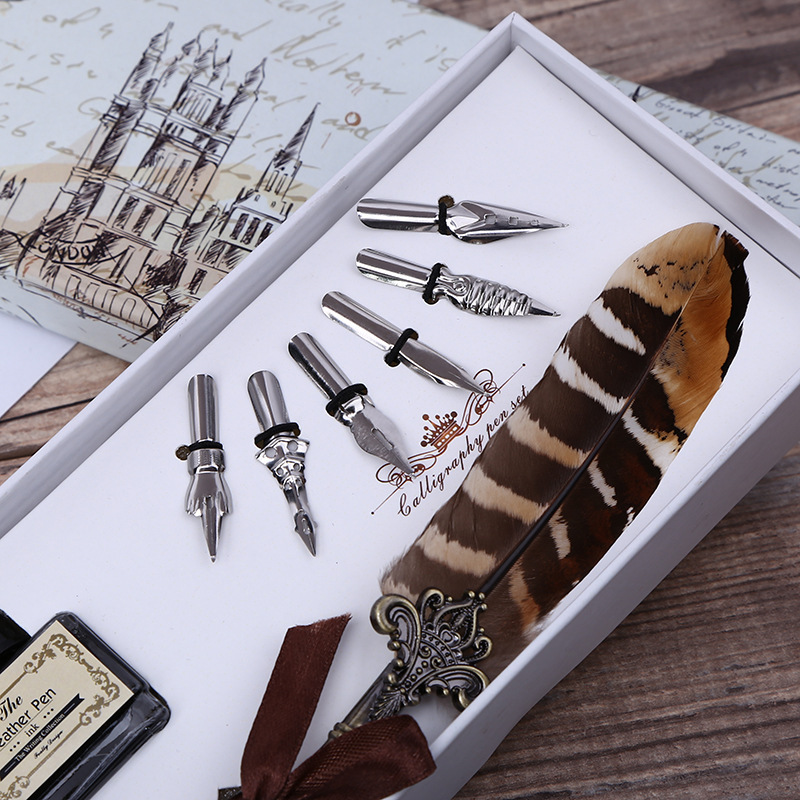 Retro Feather Dip Pen Writing  - Fountain Pen Ink 评论和价格