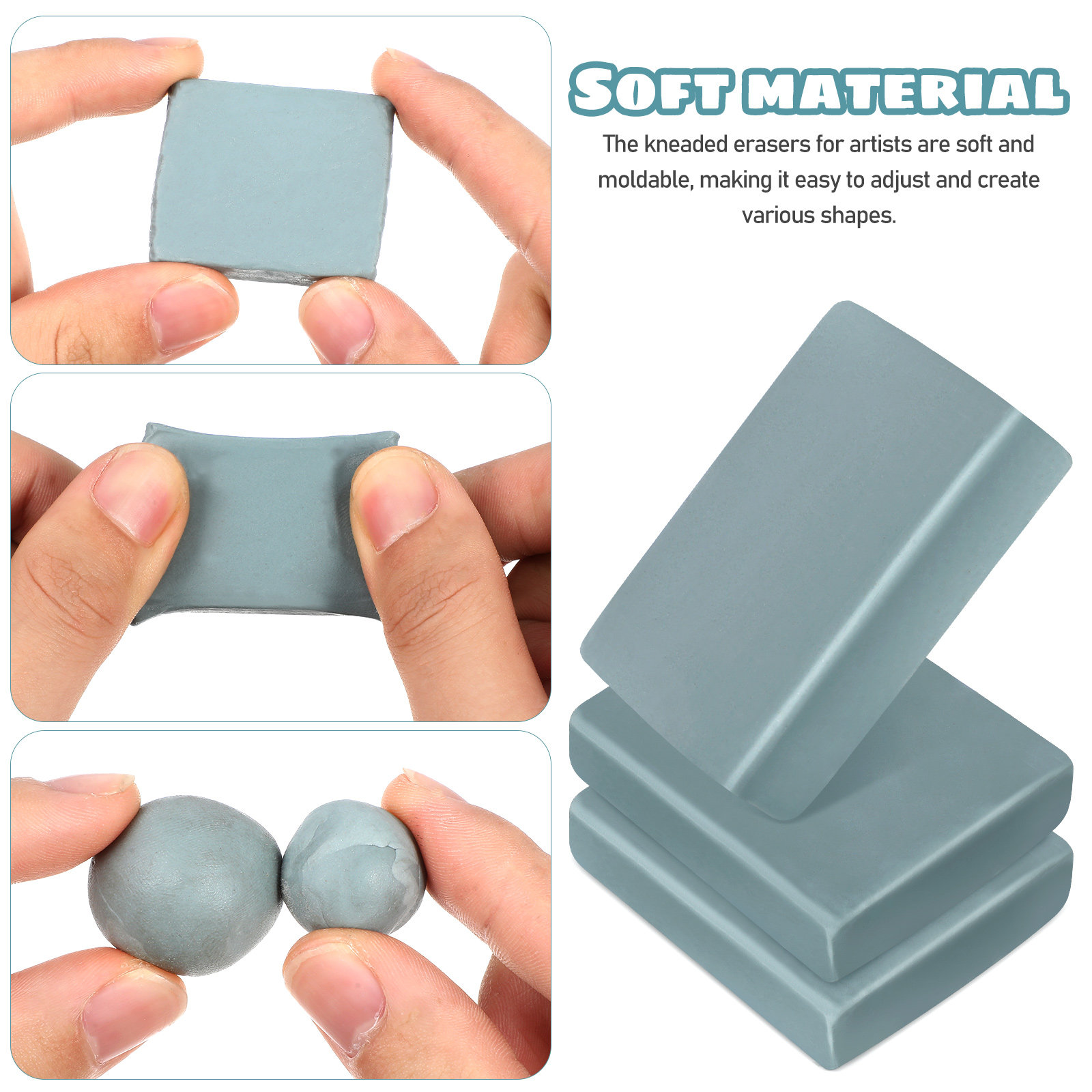 12 pcs Kneaded Erasers For Art - Rubber Eraser Kneaded 评论和价格