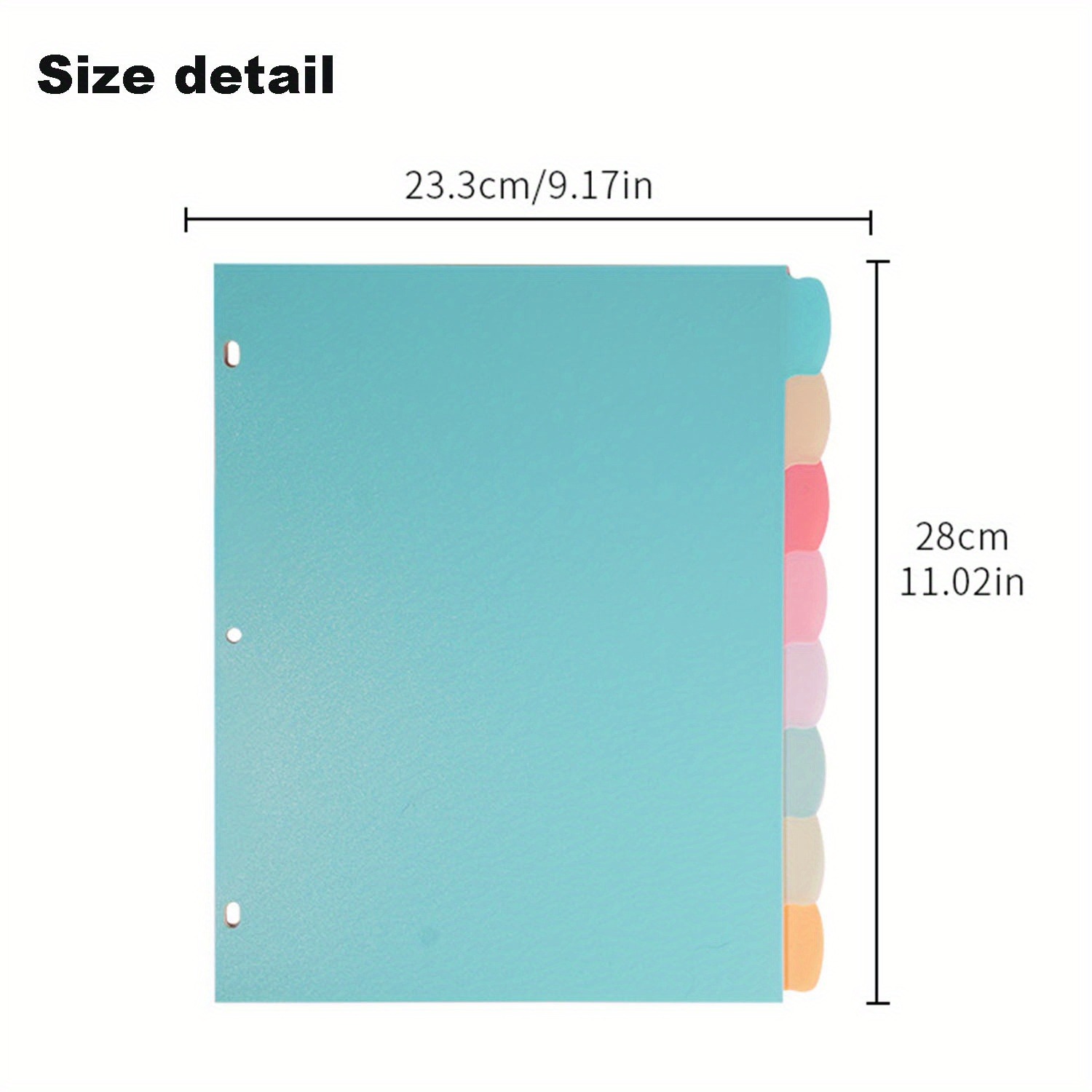 8 Tab Binder Dividers for 3 Ri - Paper Punch 3 Hole 评论和价格