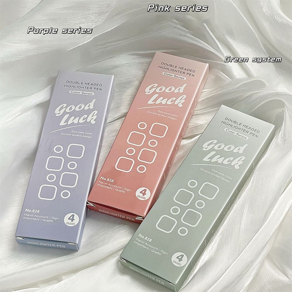 4Colors Double Head Fluorescen - Highlighter Set Pastel 评论和价格