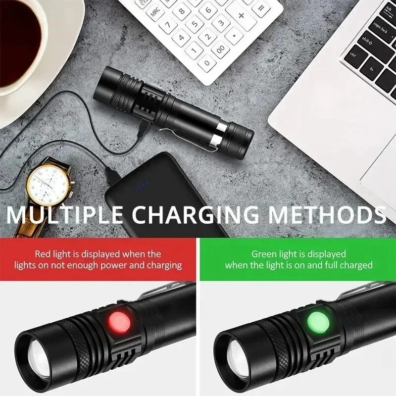 T6 LED Rechargeable Flashlight - Stationery Supply 评论和价格