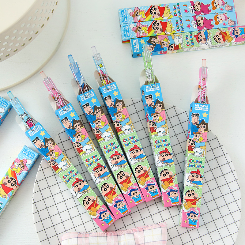 6Pcs Cartoon Crayon Shin-Chan  - Office Stationery And Supply 评论和价格