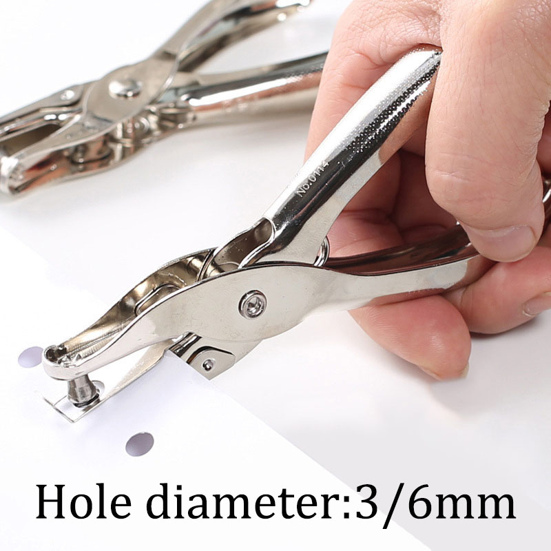 Hand Held Metal Stationery Rou - Paper Punch 3 Hole 评论和价格