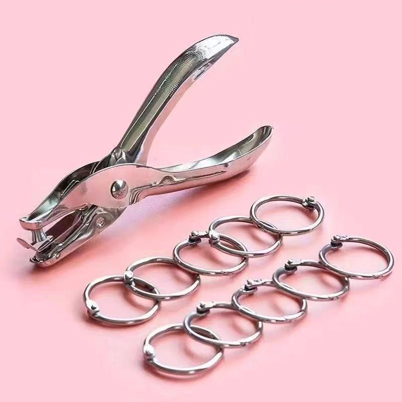 Hand Held Metal Stationery Rou - Paper Punch 3 Hole 评论和价格