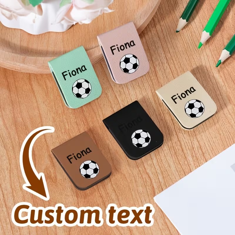 Custom Personalized Faux Leath - Bookmark Magnetic Clip 评论和价格