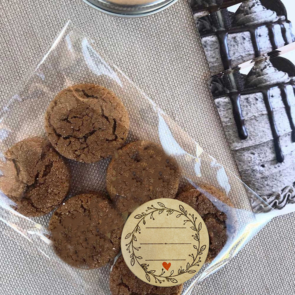 3 Rolls Kraft Paper Round Labe - Sticker Label Roll 评论和价格