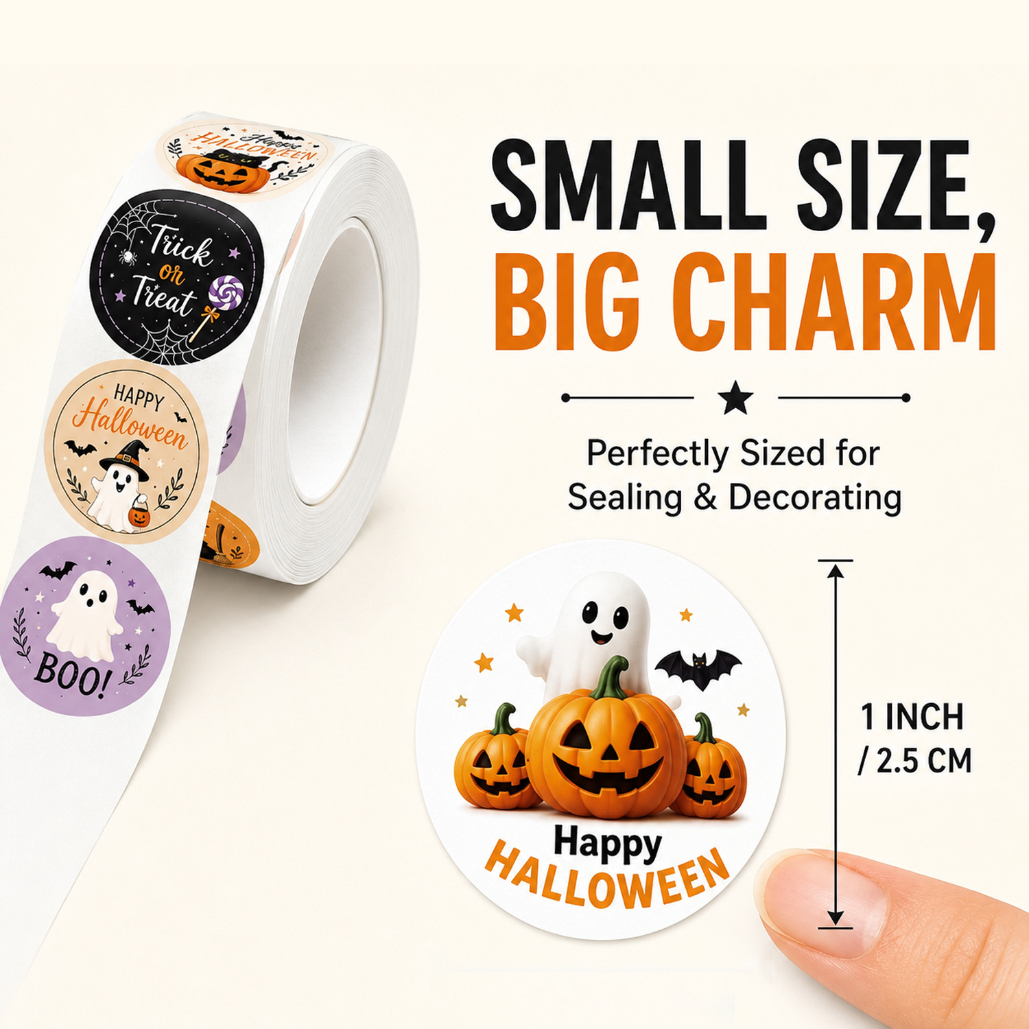500pcs Per Roll Halloween Graf - Sticker Label Roll 评论和价格